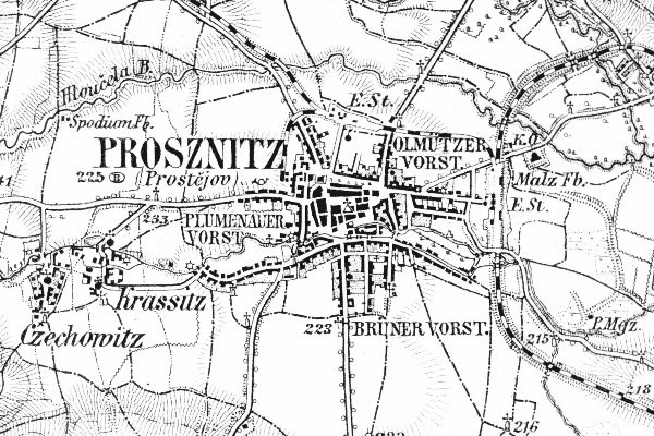 Map of Prossnitz